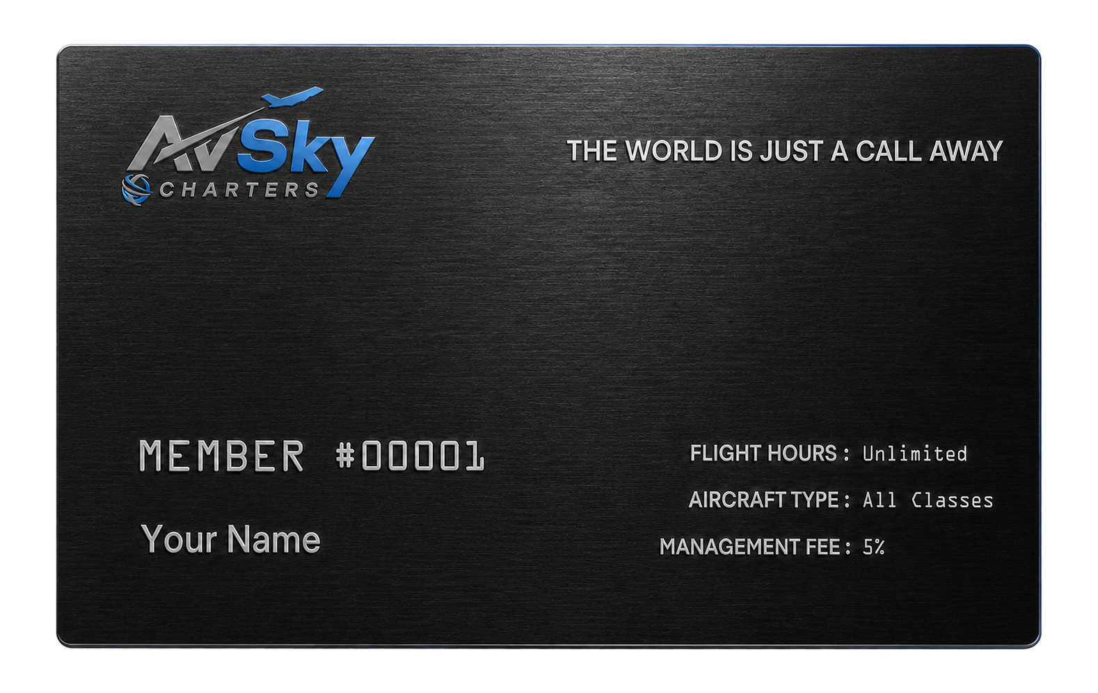 AvSky Charters membership card